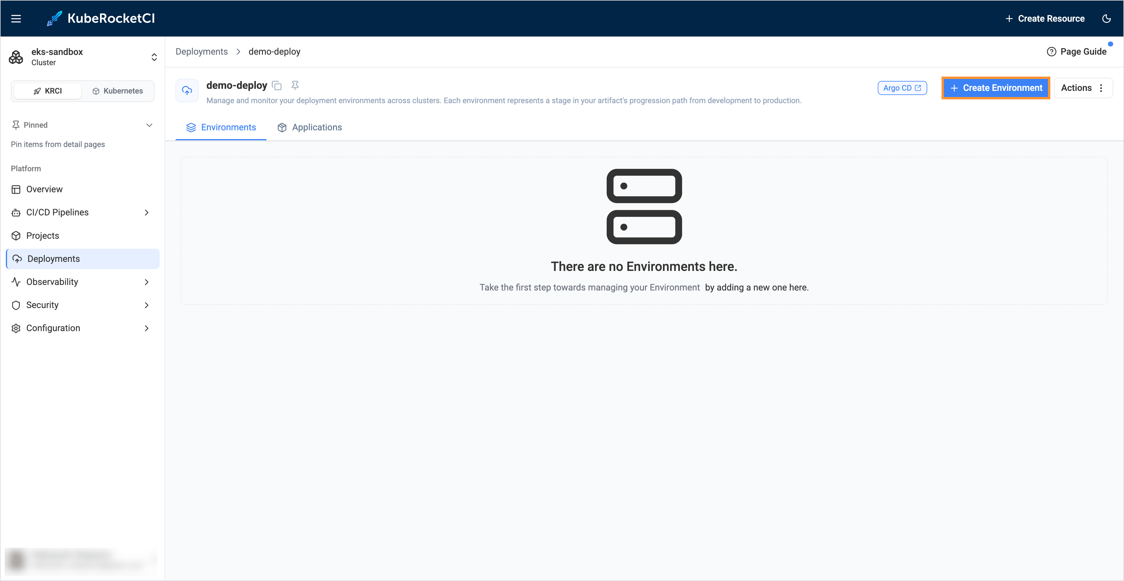Add new Environment