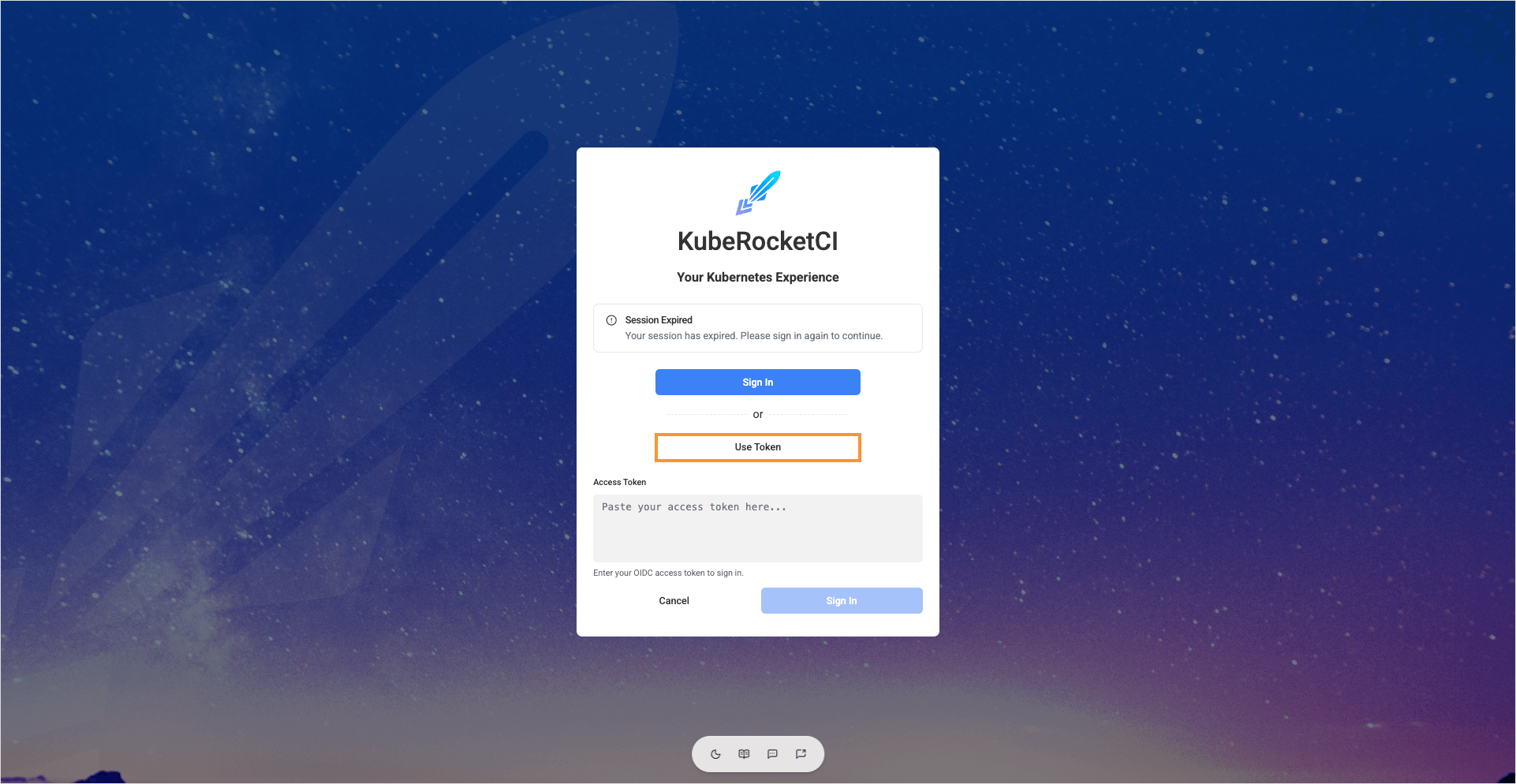 Portal login menu