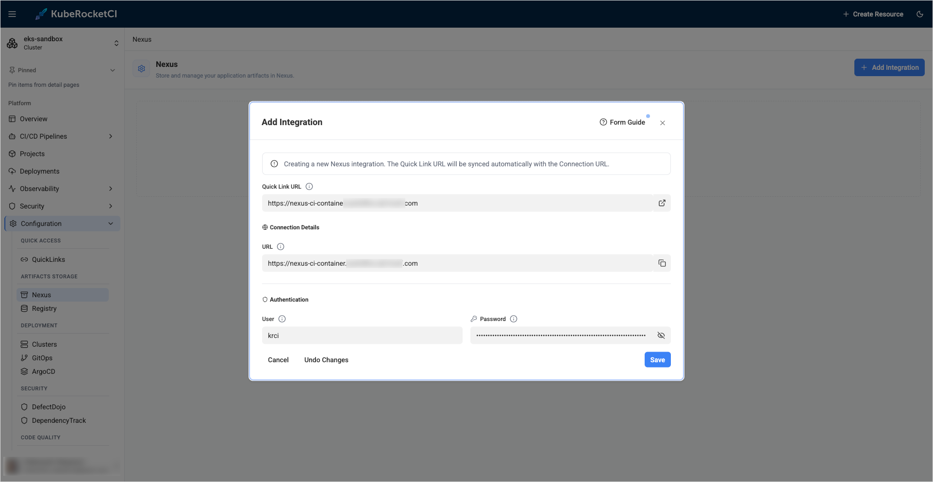 Kuberocketci add nexus registry