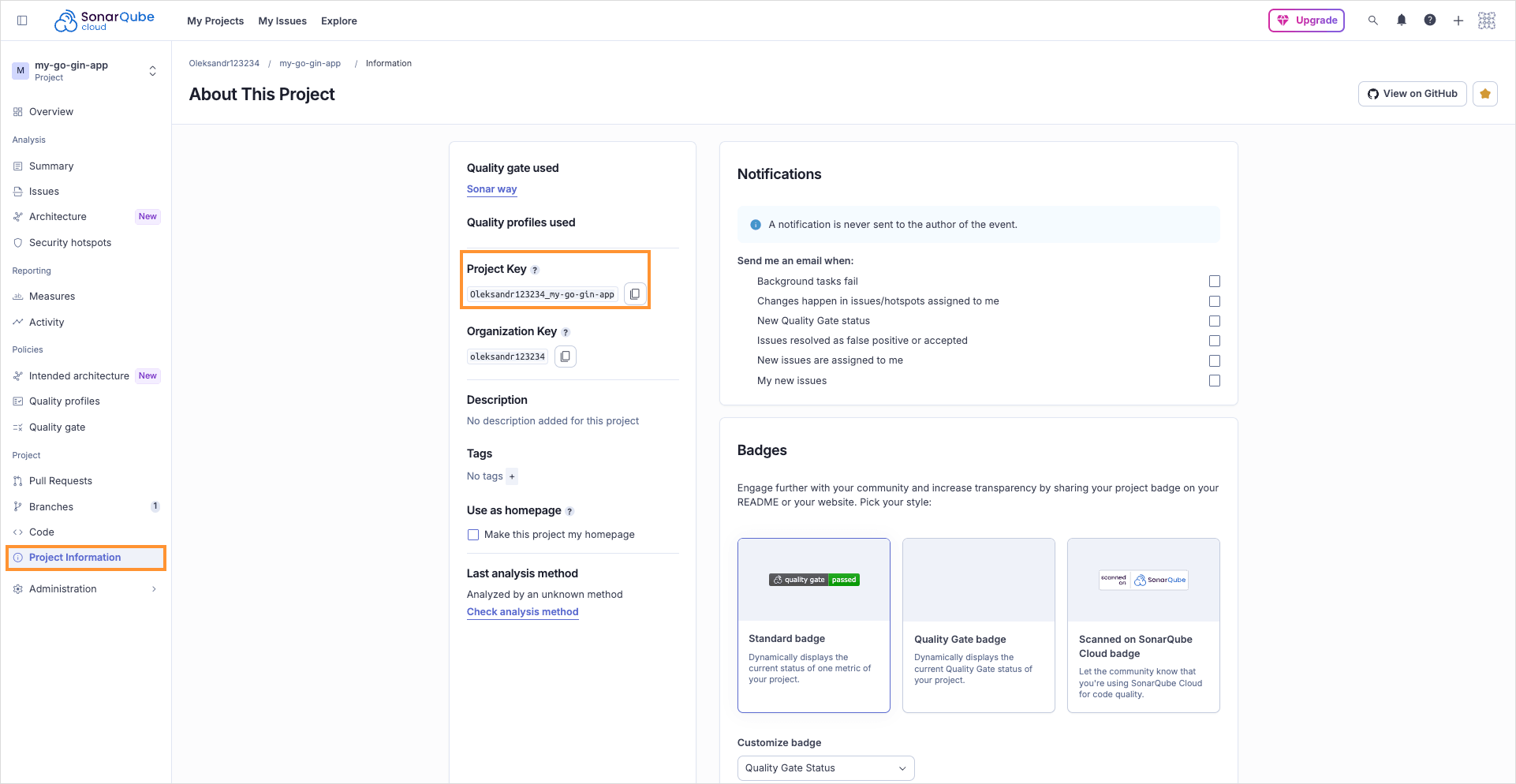Project information