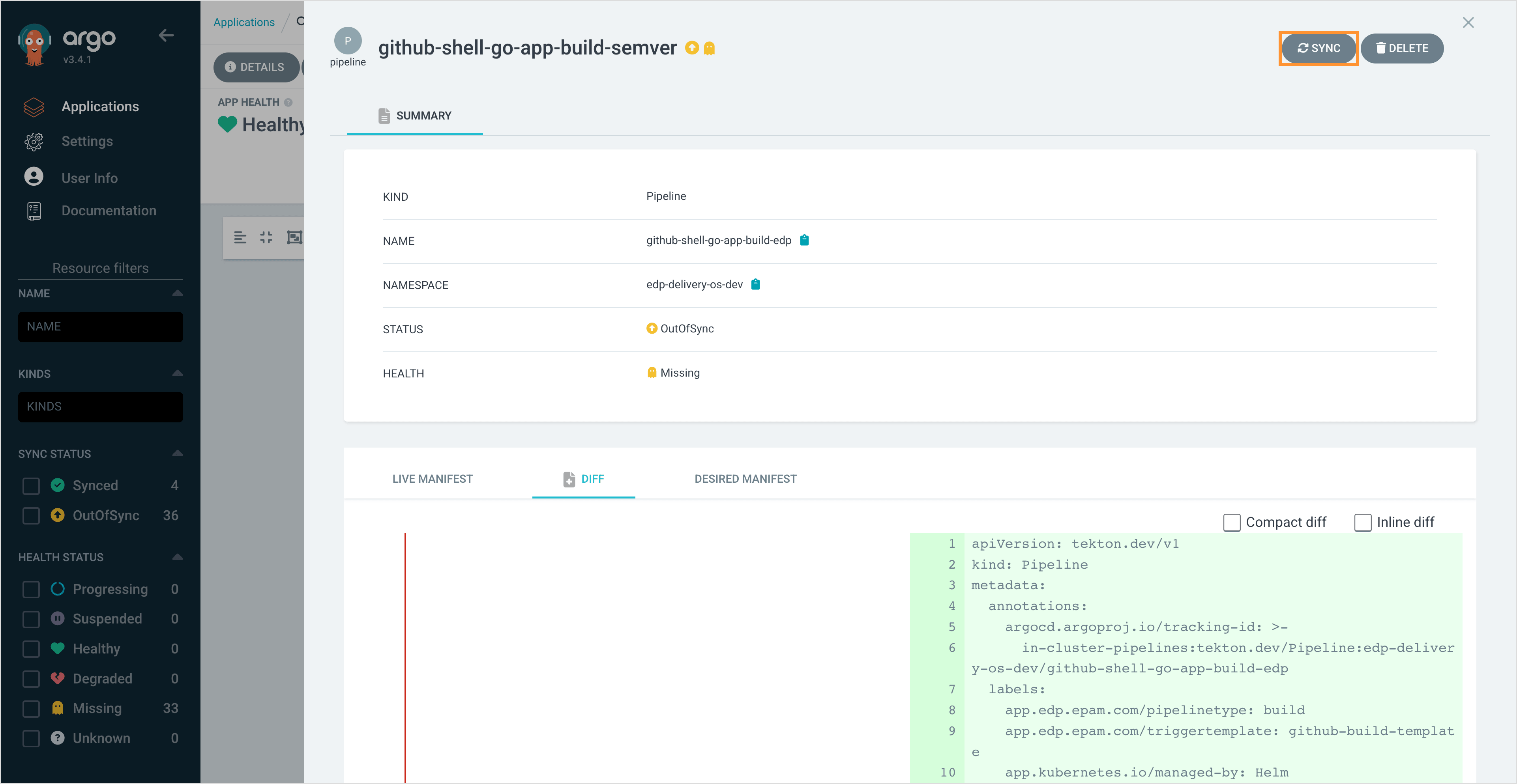 Synchronize resource